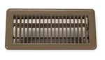 Lay-in Floor Register, 10 X 6 H Opening, Brown, Steel, One-way Airflow. Fixed Price $24.00.