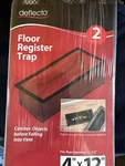 Deflecto Floor Register Trap 4X12 Black Mesh Vent Insert Catches Items Pack. Fixed Price $21.20.