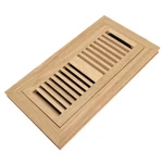 Razo Solid Oak Wood Floor Register, Flush Mount Vent, With Damper, Unfinished. Fixed Price $20.50.