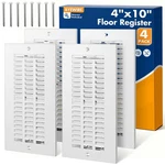 4 X10 Floor Registers, Vent Covers Pack, Heavy Duty Steel Walkable Ve.... Fixed Price $46.63.