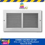 Everbilt E123RW1 12" X 6" 1-WAY Steel Baseboard Return Air Grille In White. Fixed Price $20.97.