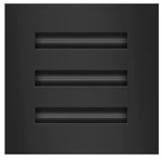 6X6 Modern Vent Cover - Decorative Black Aluminum Air Standard Linear. Fixed Price $29.00.