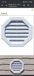 Fypon Gable Vents + Louvers 24" X Functional Octagon Weather Resistant White. Fixed Price $60.00.