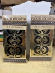 2 Florentine Polished Brass 4" 10" Floor Register One New Open Box. Fixed Price $24.00.