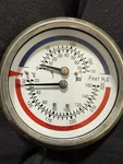 Boiler Gauge Tridicator, 70-320 F, 0-75 Psi, 1/2 Cbm Mount, 3" Shank, Dial. Fixed Price $75.00.