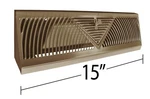 Baseboard Register/diffuser 15" - Brown/beige New. Fixed Price $27.95.