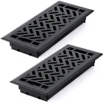 2 Pack 4"X10" Floor Register Vent Covers Frosted Black Steel Heavy Duty Home. Fixed Price $29.99.