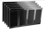 Europlast Vent System 16"X8" Black Metal Air Covers W/ Pest Screen Pack. Fixed Price $69.99.
