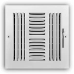 Everbilt 8 In. X 4-WAY Steel Wall/ceiling Register White Paintable New. Fixed Price $12.97.