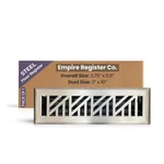 Vent Cover - 2X10 Inch, Abstract Design, Brushed Nickel Finish, Heavy Duty .... Fixed Price $39.12.