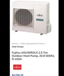 Fujitsu AOU30RGLX / ARU30RGLX Mini Split Set 2.5 Ton. Fixed Price $1250.00.