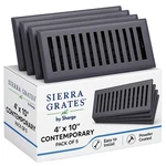 Sierra Grates 4"X10" Contemporary Floor Register, Granite Grey, 5-PACK. Fixed Price $102.60.