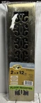 Steel Floor Register In Antique Brass Hampton Bay Classic Scroll 2X12. Fixed Price $14.99.