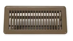 Zoro Select 14" X 6" Floor Register, Brown. Fixed Price $26.99.