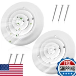 Therwen 2-PACK 6" Round Steel Hvac Ceiling Diffuser Vent Cover Duct Supply Retur. Fixed Price $56.85.