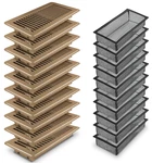 Floor Register 4X10 Pack, Adjustable Metal Vent Covers, Brown. Fixed Price $59.99.