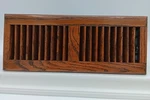 Four Decorative 4" X 12" Hardwood Floor Registers With Damper, Made In Usa, Nos. Fixed Price $36.00.