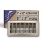 Fits 4X10 10X4 Duct Opening Floor Register With Louvered Design By Hand.... Fixed Price $28.62.