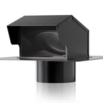 Roof Vent Cap 4 Inch Galvanized Steel Damper Bathroom Black Hon&guan Honguan. Fixed Price $51.99.