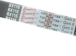 Browning BX116 Torqtitan Gripnotch Belt W/ 117.8" Pitch - 119 Outside Toro Oem. Fixed Price $29.95.