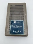 Accord Floor Register Louvered Design 4" X 8" 66035 ABFRBR48 Brown Finish. Fixed Price $14.19.