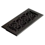 Decor Grates Floor Register 5.5 11.5, Textured Black, Cast Iron ST410. Fixed Price $30.55.