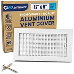 Aclaminaire 12X6 Duct Hole Aluminum Supply Register Adjustable Hvac Vent Cov. Fixed Price $56.70.