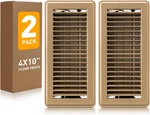 Floor Vent Covers 4'' X 10" - Metal Register Inch 2 Pack Heavy Du. Fixed Price $24.93.