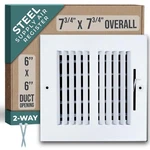 Fits 6X6 Duct Opening 2 Way Steel Air Supply Diffuser By Handua Register Ve.... Fixed Price $27.35.