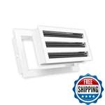 Quietcool 12X6 Modern Design Ac Grille - Aluminum White Air Vent Linear. Fixed Price $69.83.