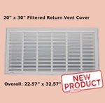 20" X 30" Duct Size Filtered Air Return Grille Vent Cover Wall Ceiling Ac Heat. Fixed Price $68.99.