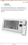 Cozzivita 4 X10 In Quiet Register Booster Vent Fan With Smart Thermostat. Fixed Price $30.00.