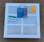 Truaire Ceiling/wall Register Way Deflection 12" X H104M #122858 White. Fixed Price $46.60.