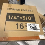 Turbro 707-90-MZ1612C 16FT Mini Split Line 1/4"+3/8" No Wiring Harness Open Box. Fixed Price $49.50.