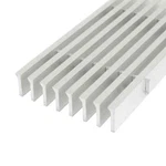 Architectural Grill, 5.5" X 40" Brushed Satin Anodized Aluminum. Fixed Price $100.00.
