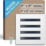 Fa-star 8X8 White Modern Vent Cover Aluminum Linear Slot Diffuser Register Grill. Fixed Price $23.99.