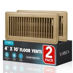 Voisen Floor Register 4X10, 2 Pack Brown Vent Covers,heavy Duty Steel. Fixed Price $35.51.