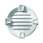 Round White Polyurethane Gable Louver Vent Weather Resistant, 19.125". Fixed Price $217.81.