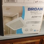 Broan AEW110 Bathroom Exhaust Fan, Easy Install, Energy Star, Humidity Control. Fixed Price $33.99.
