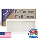 Handua 6X14 / 14X6 Floor Register Louvered Design Heavy-duty Off-white. Fixed Price $30.93.