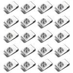 Patikil U-style Clip-on Nut, 20 Pack Regular Extruded U-nut M6-1, Silver. Fixed Price $13.15.