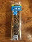 Decor Grates SPH212 Floor Register 2X12 Polished Brass Finish A5. Fixed Price $9.88.