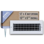 Fits 12X4 Duct Opening Steel Adjustable Air Supply Grille By Handua Registe.... Fixed Price $36.49.