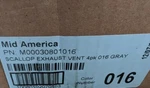 Genuine Mid America Pack Scallop Exhaust Vent With 4" 8" Aluminum Tubes Gray. Fixed Price $50.00.