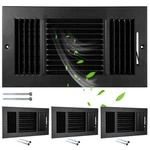 4 Pcs 12X6 Hvac Vent Covers Wall Register Air Return 3-WAY Adjustable Black. Fixed Price $58.65.