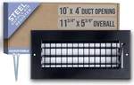 10X4 Duct Opening Steel Adjustable Air Supply Grille. Fixed Price $15.99.
