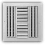 10" X Everbilt 4-WAY Adjustable Aluminum Air Register, Ceiling/wall, White. Fixed Price $74.09.