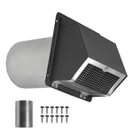 6 Dryer Vent Cover Wall Mount W/ Mesh & Flap, Black Metal Exhaust Cap Outdoor. Fixed Price $35.14.