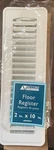 Accord Floor Register 2" X 10" White. Fixed Price $7.00.