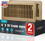 Voisen Floor Register 4X10, 2 Pack Brown Vent Covers,heavy Duty Steel Walk. Fixed Price $28.90.